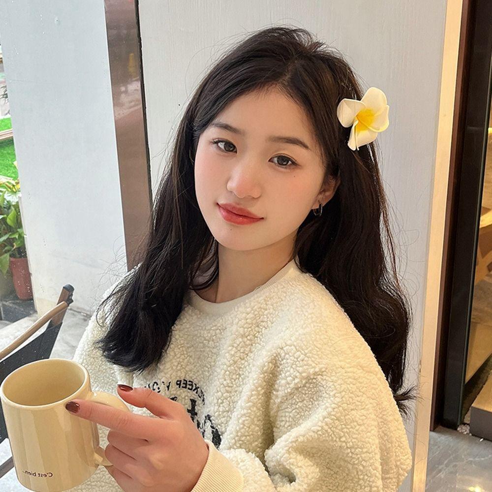 MIQUEL Kẹp Tóc Vải Đính Hoa Bằng Hợp Kim Đơn Giản