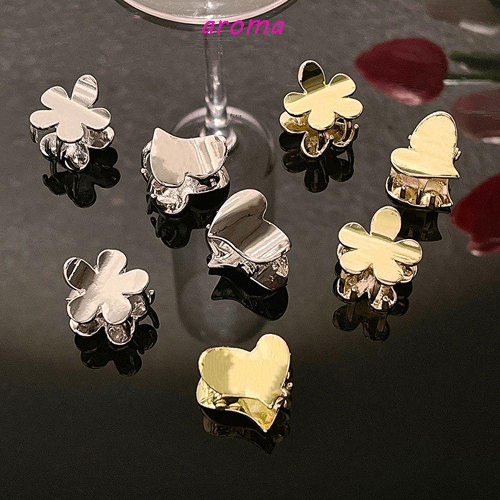 AROMA Kẹp Tóc Kim Loại Hình Hoa Phong Cách Hàn Quốc Dễ Thương Cho Bé Gái