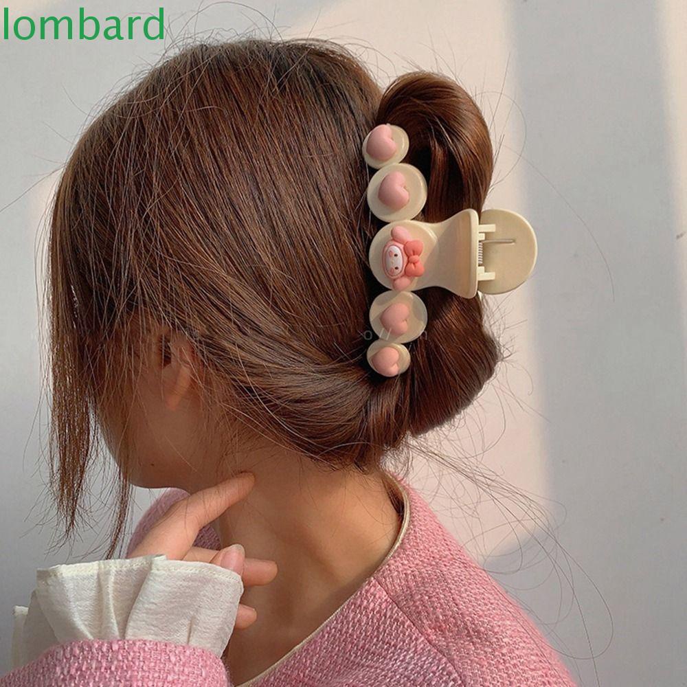 LOMBARD Kẹp Tóc Hình Melody Màu Kem Dễ Thương Cho Nữ