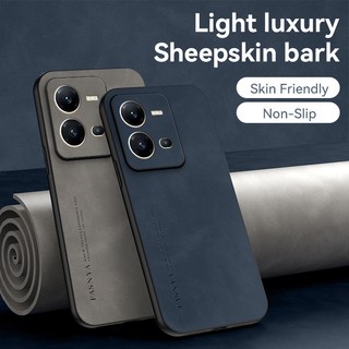Ốp lưng Vivo V25 V23 Pro V25E V23E V21E V21 V20 V20SE 4G 5G Vỏ điện thoại dành cho doanh nhân Da cừu mờ và thân thiện với da Màu trơn Vỏ bảo vệ chống rơi sang trọng