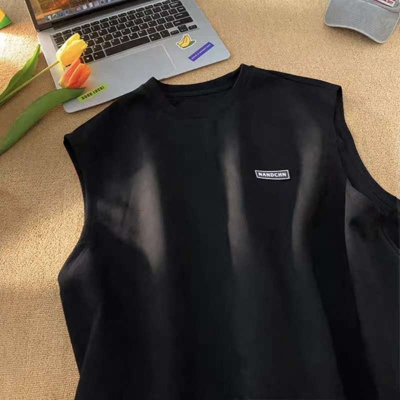 Áo Thun Không Tay Phong Cách Retro Thời Trang Cho Nam