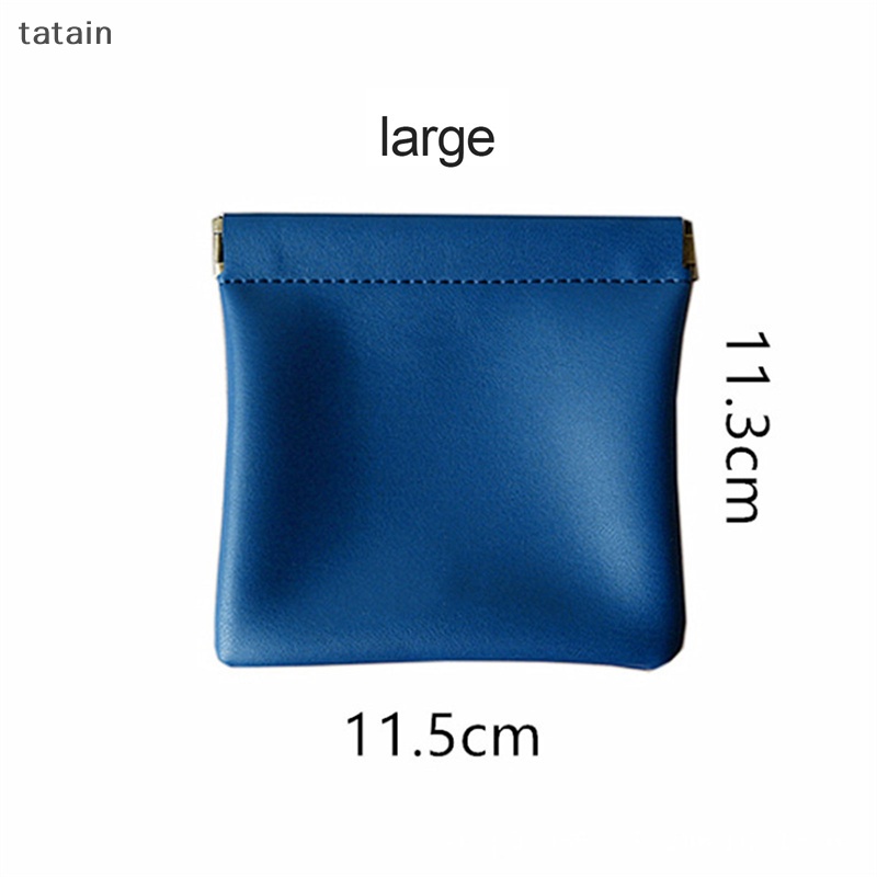 Tatain Túi Da Đựng Trang Sức Chìa Khóa Tiền Xu Tai Nghe Tự Động Đóng Kín