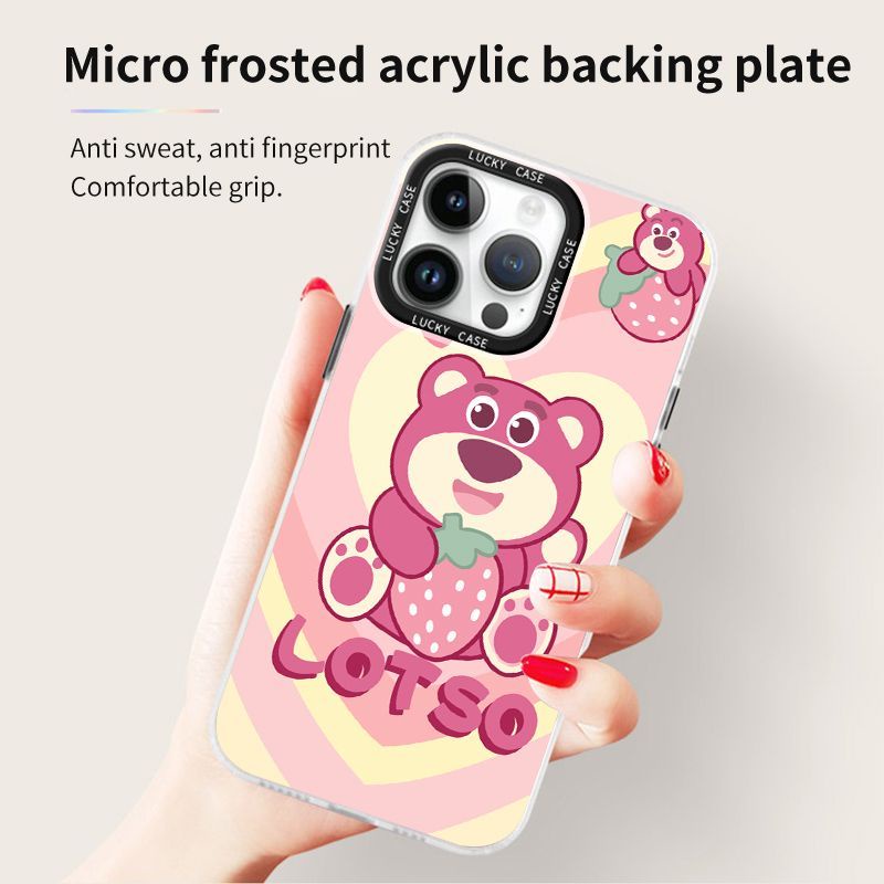 Ốp Điện Thoại Imdiphonexr12678Plus Màu Laser Họa Tiết Gấu Ôm Dâu Tây Dễ Thương promax1314 Vitality