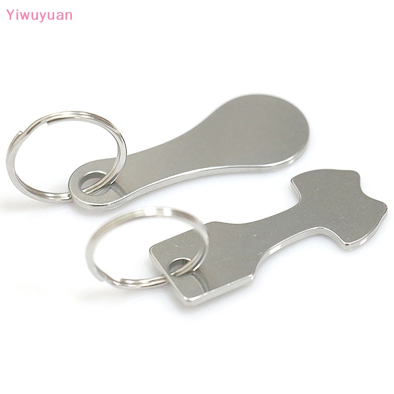 < Yiwuyuan > Móc Chìa Khóa Xe Đẩy Mua Sắm Bằng Hợp Kim Tái Chế Ch