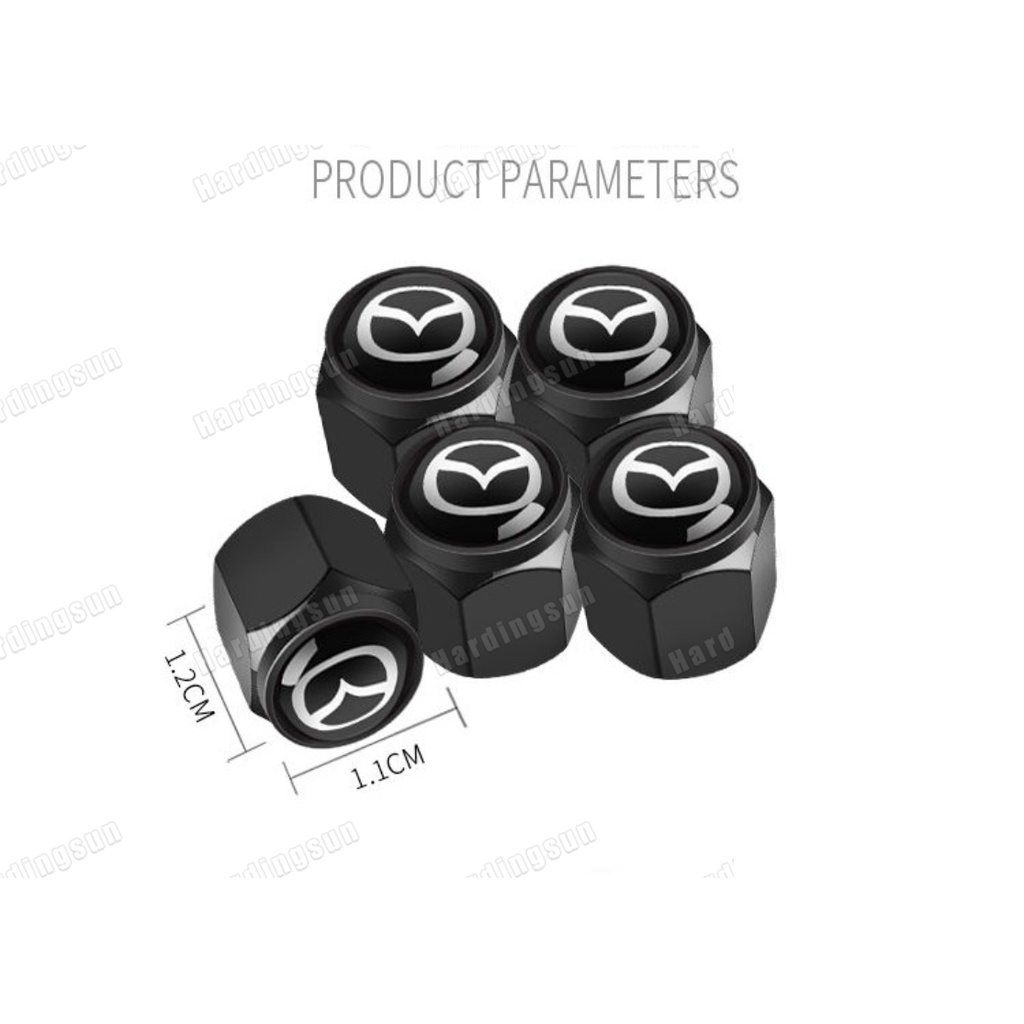 Bộ 4 Nắp Van Bánh Xe Hơi Mazda 2 3 5 6 Bằng Hợp Kim Kẽm Chống Trộm Kèm Chìa Khóa