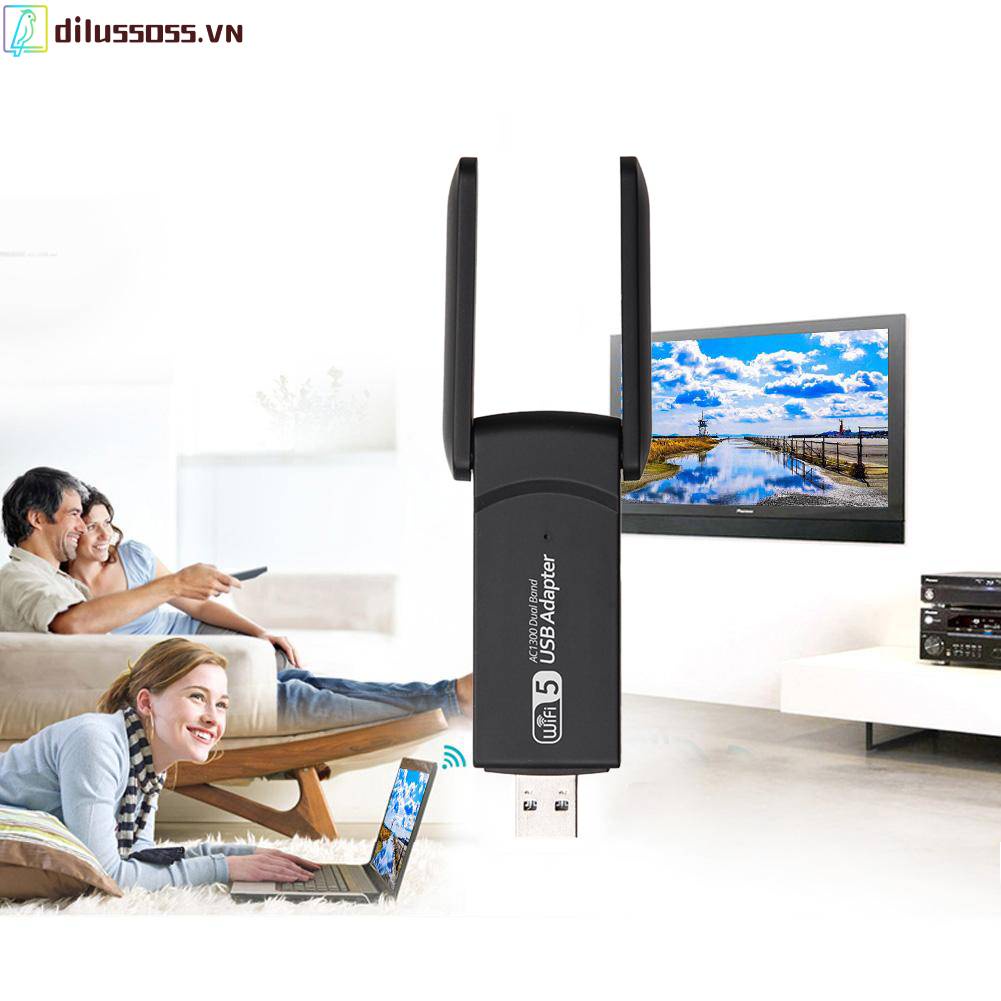 Thẻ Mạng Không Dây 1300Mbps Bluetooth 4.2 2.4G 5G USB