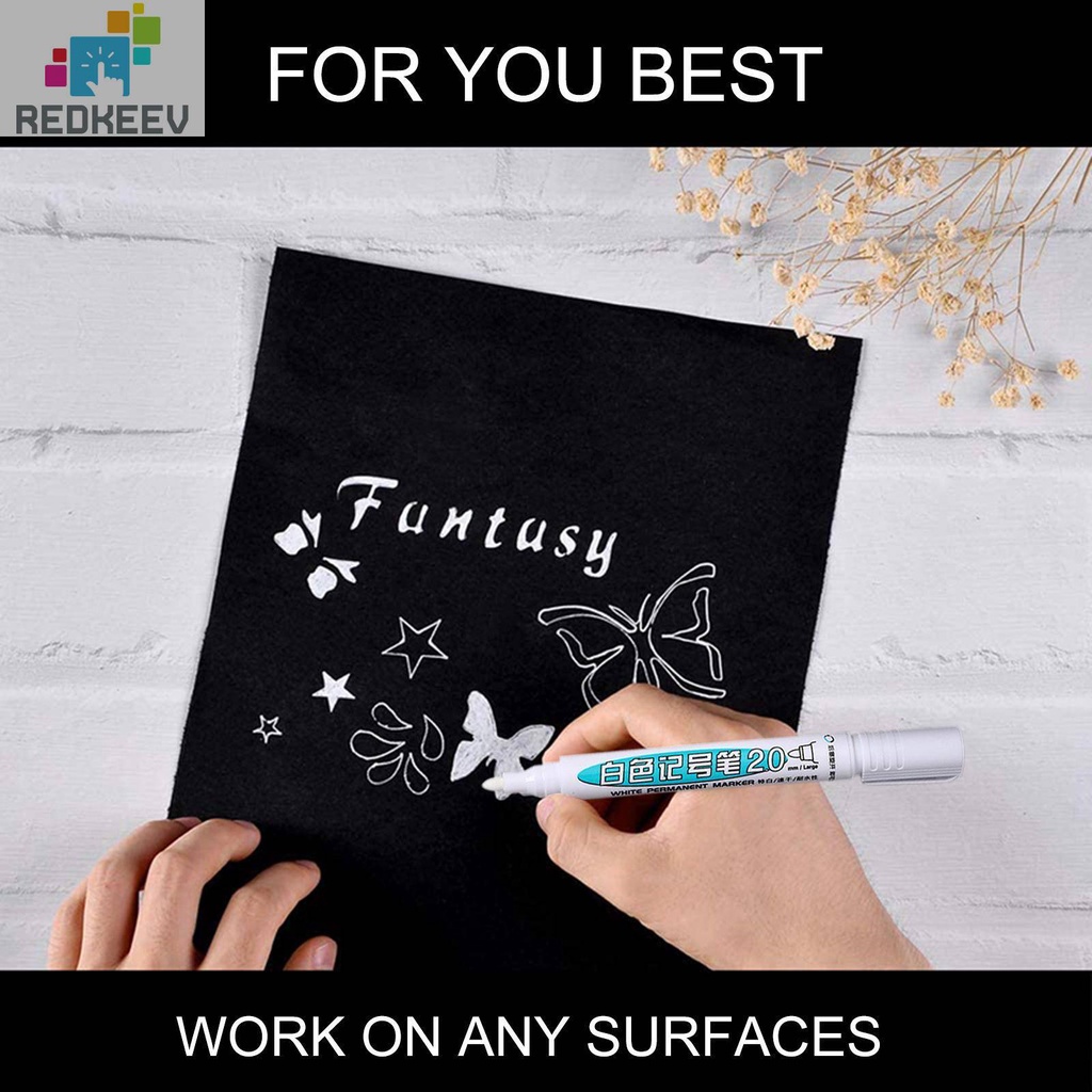 Set 4 Bút Lông Màu Trắng Ngòi 1 / 2mm