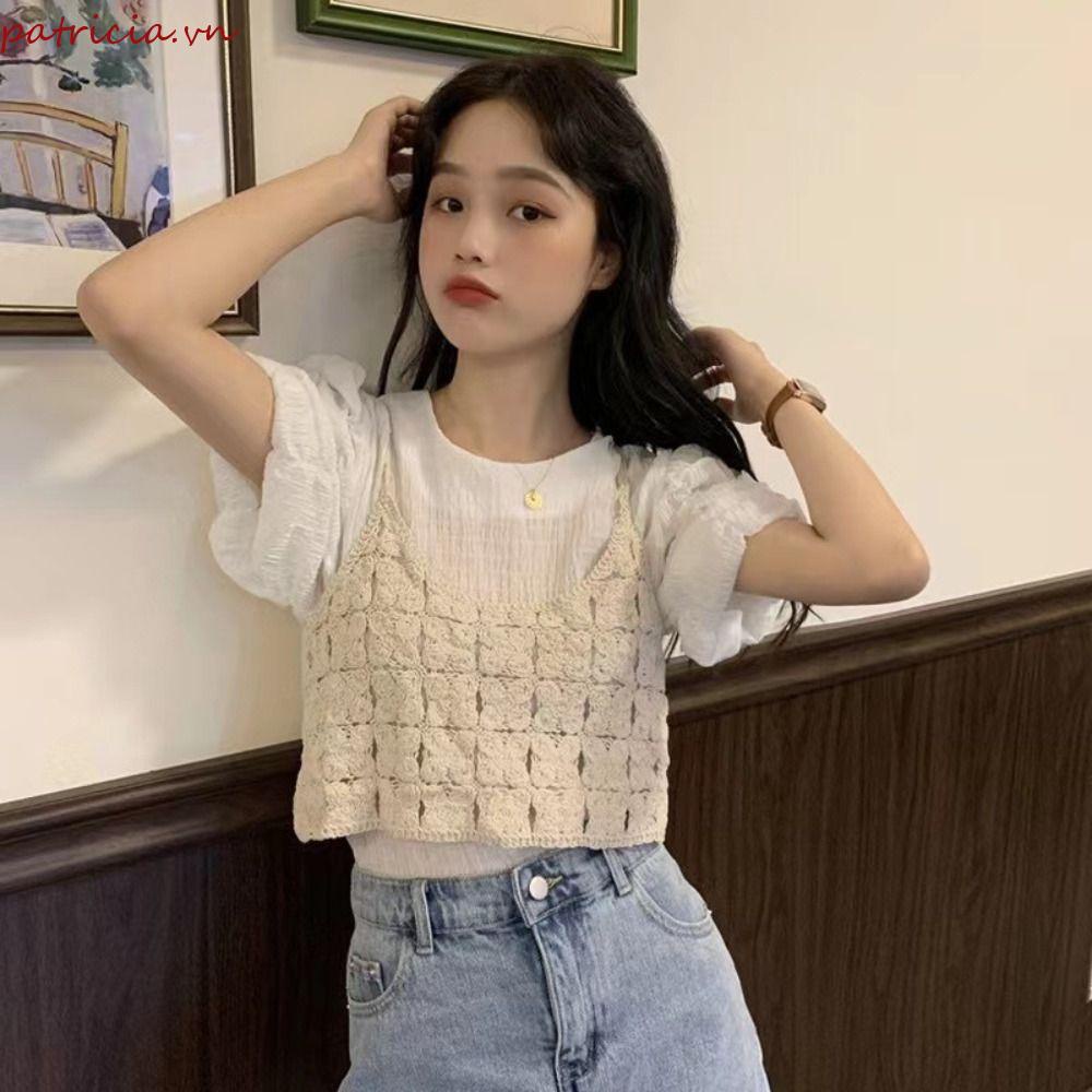 PATRICIA Áo Lửng Hai Dây Cổ V Gợi Cảm Cho Nữ