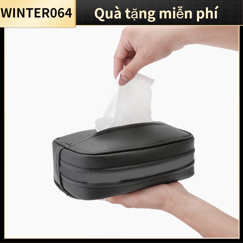 Winter064 Hộp Đựng Khăn Giấy Ô Tô Đa Năng Lưng Ghế Da Giá Đỡ Cho Xe Hơi Gia Đình