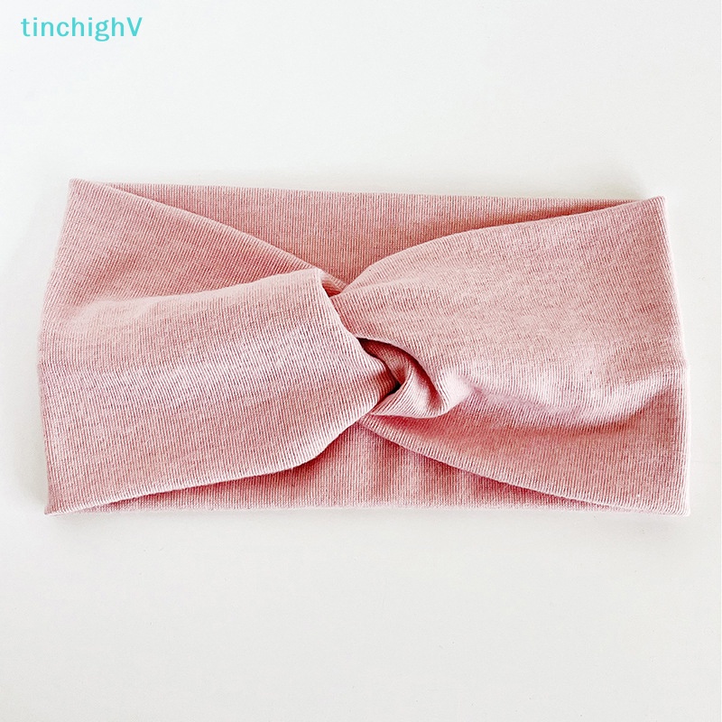 Băng Đô Cài Tóc Co Giãn Đính Nơ Màu Trơn Phong Cách Thể Thao Thời Trang Cho Nữ