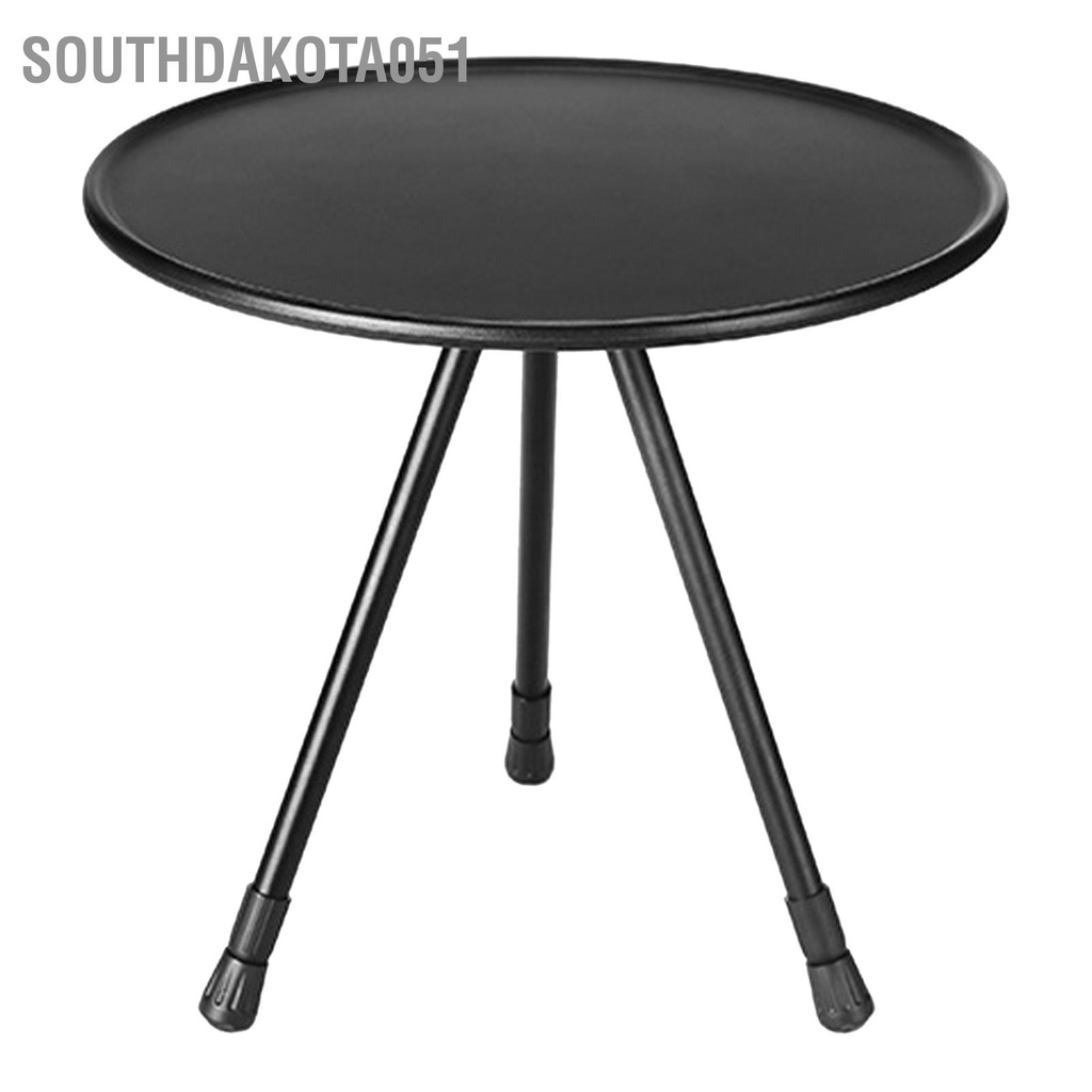 Southdakota051 Bàn Gấp Tròn Màu Đen Hợp Kim Nhôm Có Thể Nâng Siêu Nhẹ Cắm Trại Cho Du Lịch Dã Ngoại Ngoài Trời