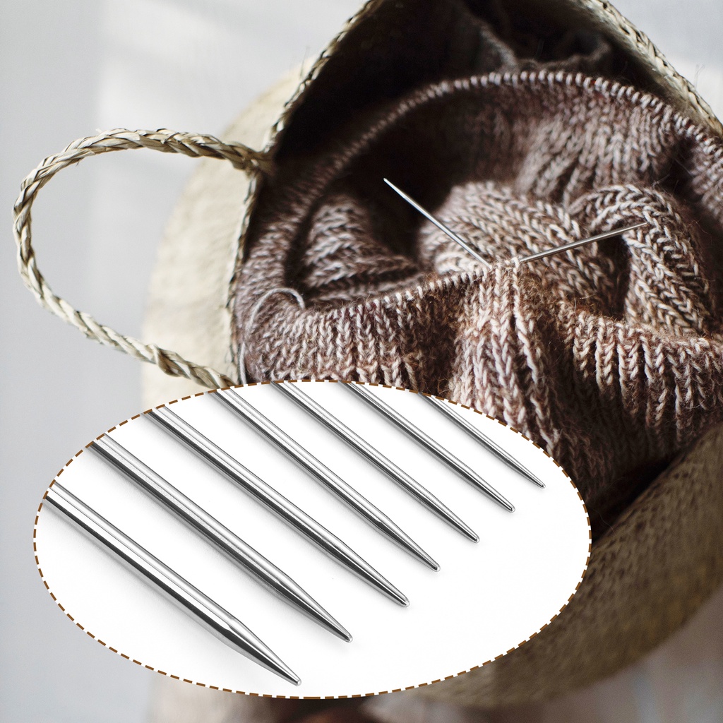 3 chiếc 2-5 mm vòng kim đan kim loại đan kim loại vòng kim đặt đan bé tay áo vớ phụ kiện