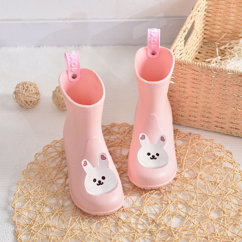 Ủng Đi Mưa Bằng Cao Su Chống Trượt Trọng Lượng Nhẹ In Họa Tiết Hoạt Hình Dễ Thương Cho Bé Mẫu Giáo