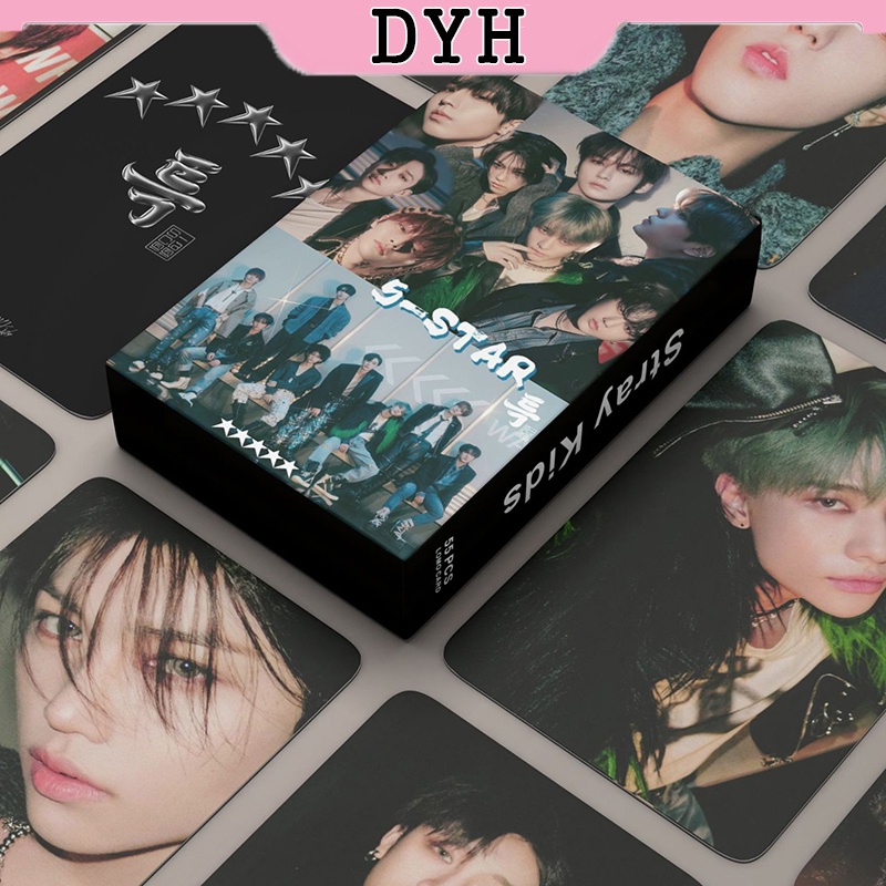 Stray kids LOMO Card Set 55 Tấm Thẻ Ảnh 5-star Hình Nhóm Nhạc KPOP