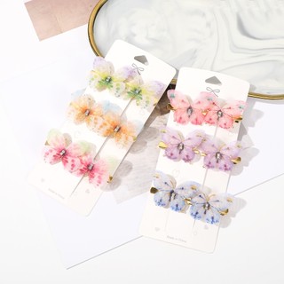 Set 5 / 6 Kẹp Tóc Hình Bướm Dễ Thương Cho Nữ CHLINS