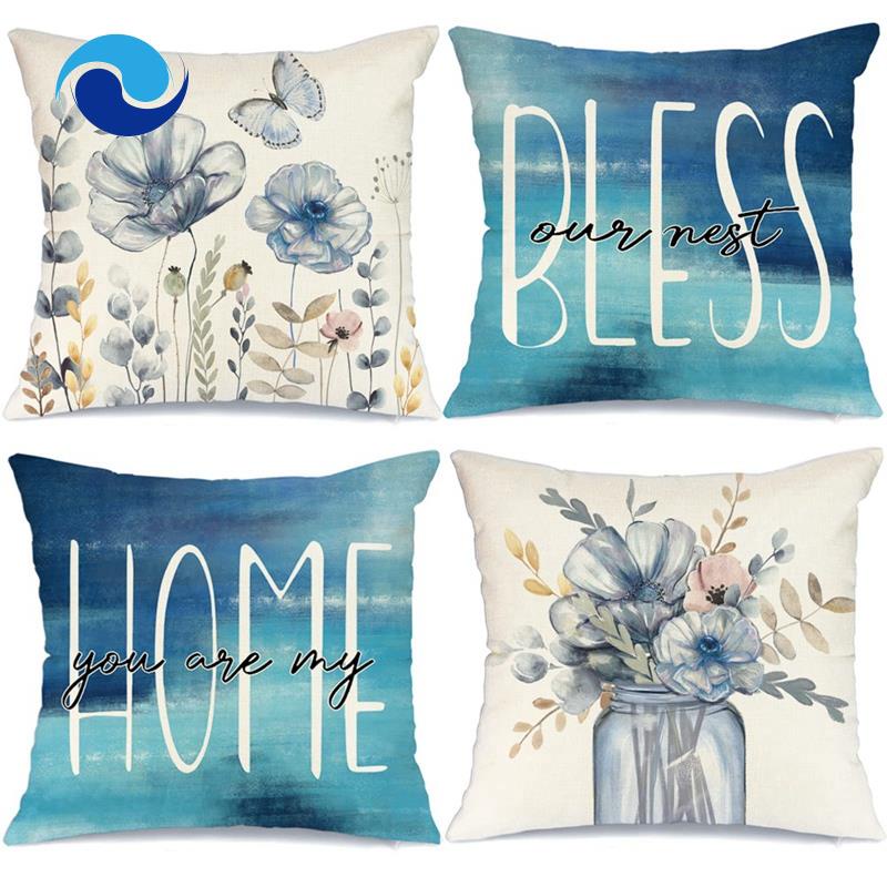 Bộ 4 Vỏ Gối Trang Trí 18 X 18 Xinh Xắn Ốp