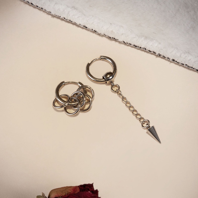 Ygt Khuyên Tai Thép Không Gỉ Hình Mũi Tên Phong Cách Hip Hop Hàn Quốc Cho Nam