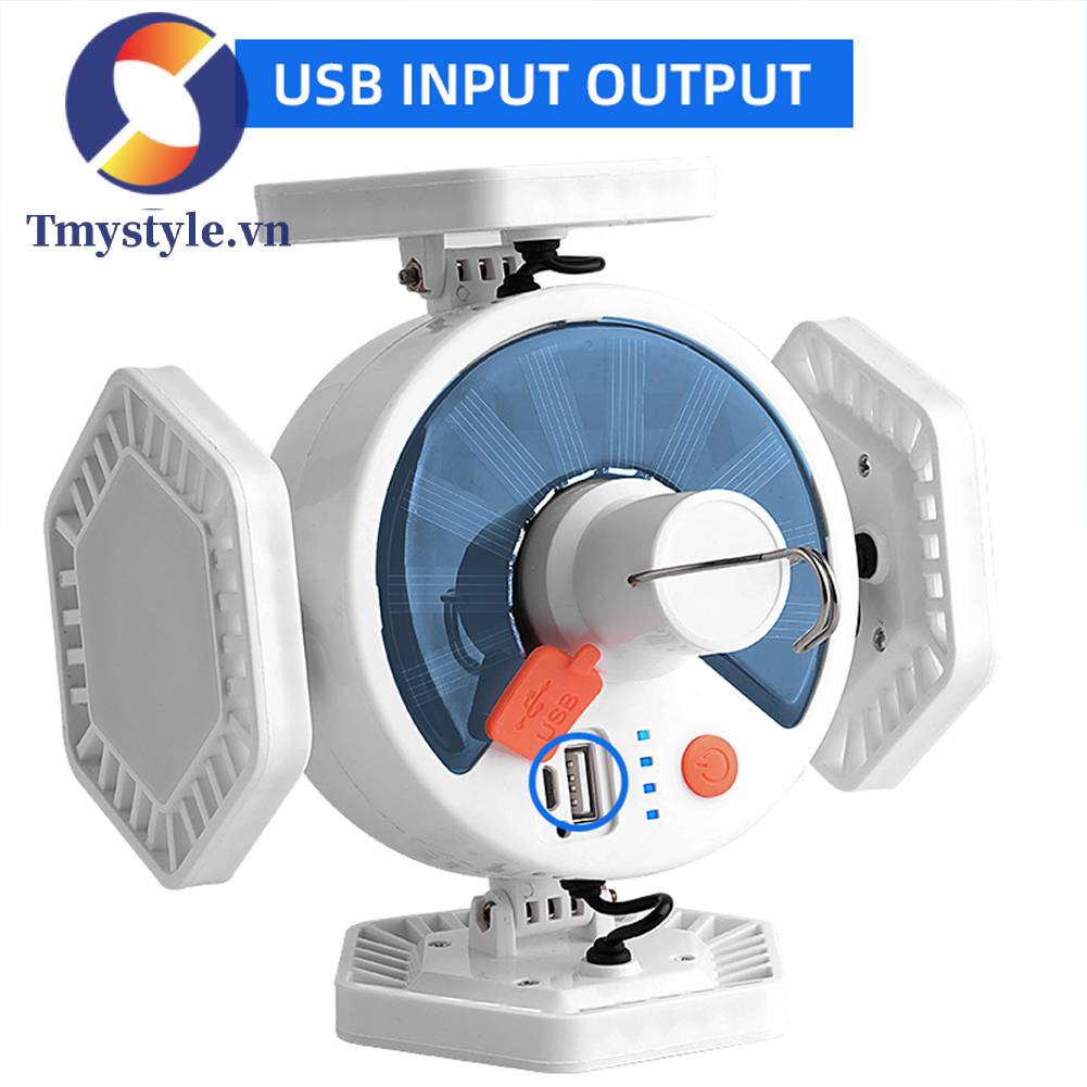 Đèn Cắm Trại Năng Lượng Mặt Trời Chống Thấm Nước 85W Gấp Gọn Tiện Lợi