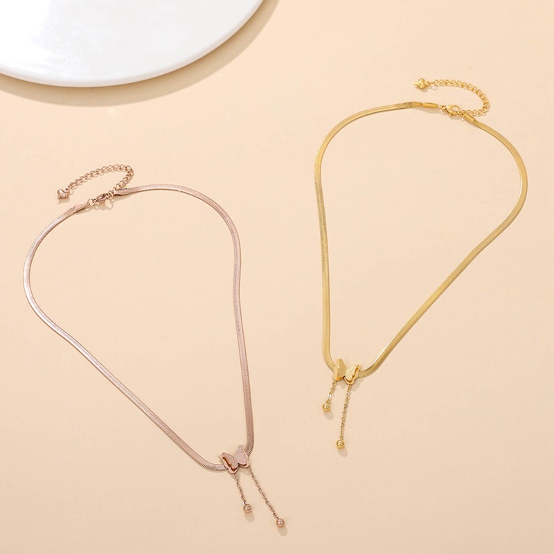 Ygt Vòng Cổ Choker Bằng Thép Không Gỉ Mặt Hình Bướm Phong Cách Bohemia Thời Trang Dành Cho Nữ