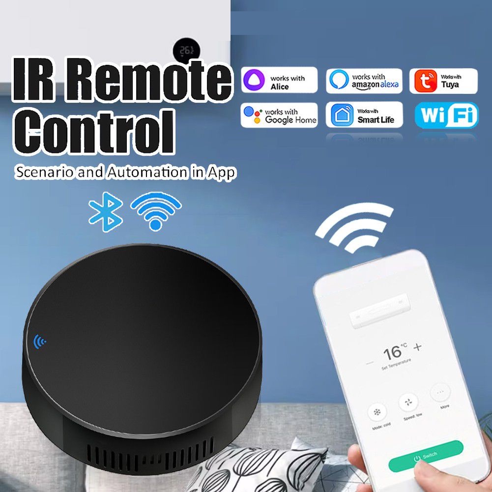 Điều khiển hồng ngoại IR 360 độ WIFI thông minh chung Alexa Google Family Automation 【searson】