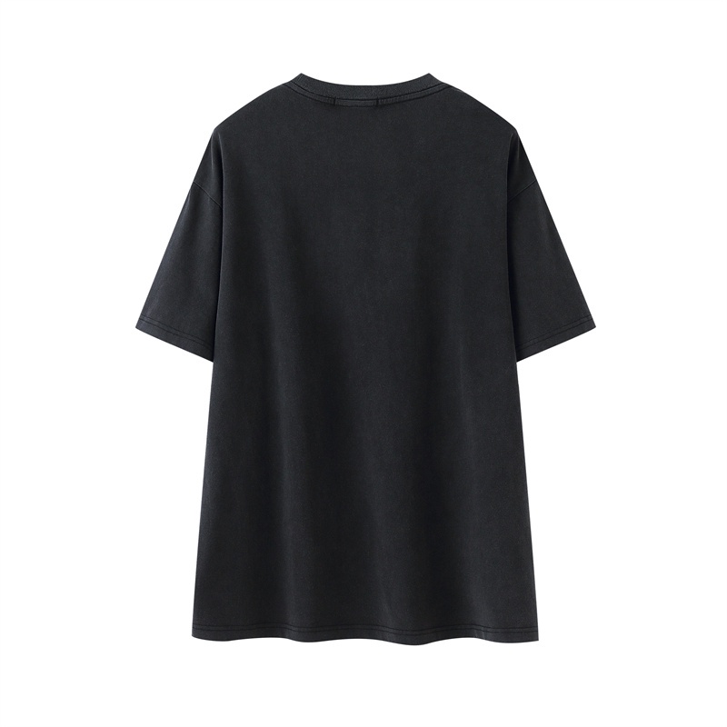 Vamtac Áo Thun Ngắn Tay Dáng Rộng In Hình Xương Khủng Long Thời Trang Mùa Hè Giản Dị