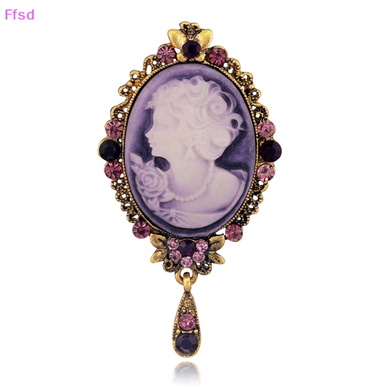 {Ffsd} Trâm Cài Áo Pha Lê Phong Cách Cameo Victorian Mới Cho Tiệc Cưới * Bán Chạy