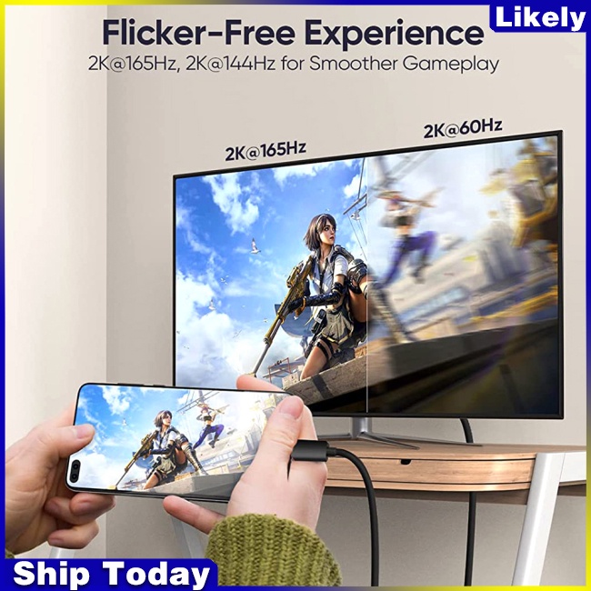 Dây Cáp Chuyển Đổi Usb Type C Sang Cổng 4k 60hz Usb C Dài 1.8M Chuyên Dụng Cho Laptop / Điện Thoại / Máy Chiếu