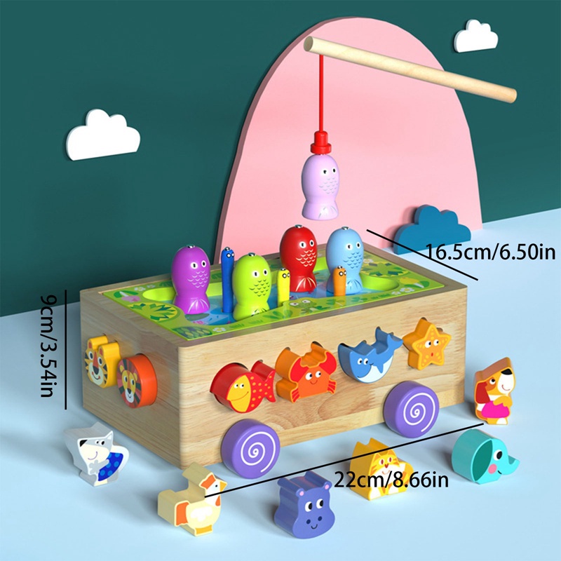 Bộ Đồ Chơi Xếp Hình Bằng Gỗ Nhiều Màu Sắc Dành Cho Trẻ Em