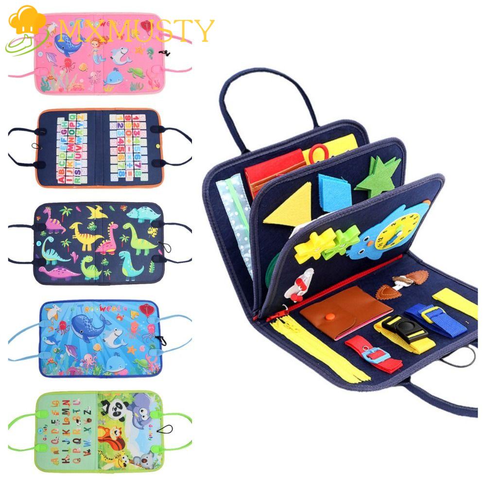 MXMUSTY Sách Hình Dán Khủng Long Biển Montessori Có Đèn Led Cho Bé