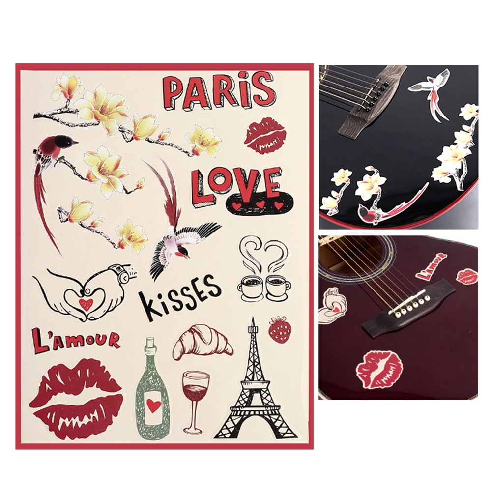 Sticker Dát Cổ Đàn Guitar Điện Acoustic