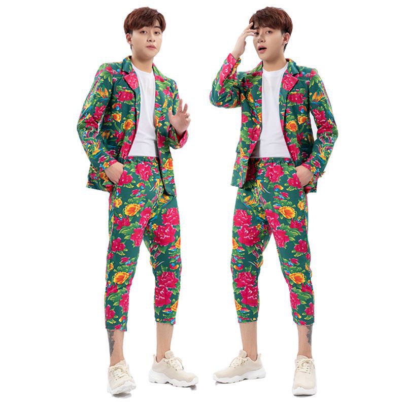 Áo khoác HANLU họa tiết đầy màu sắc thoải mái thoáng khí thời trang cho nam