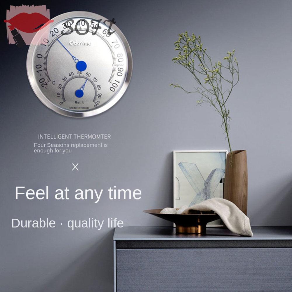 SOFTNESS Nhiệt Kế Bằng Thép Không Gỉ Chống Thấm Nước Treo Tường Tiện Dụng Cho Nhà Kính