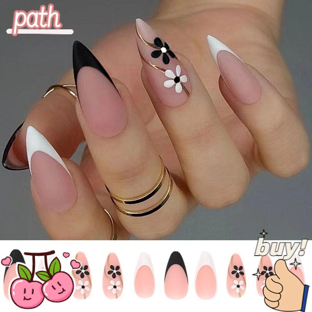 PATH Set 24 Móng Tay Giả Dạng Nhấn Tiện Lợi