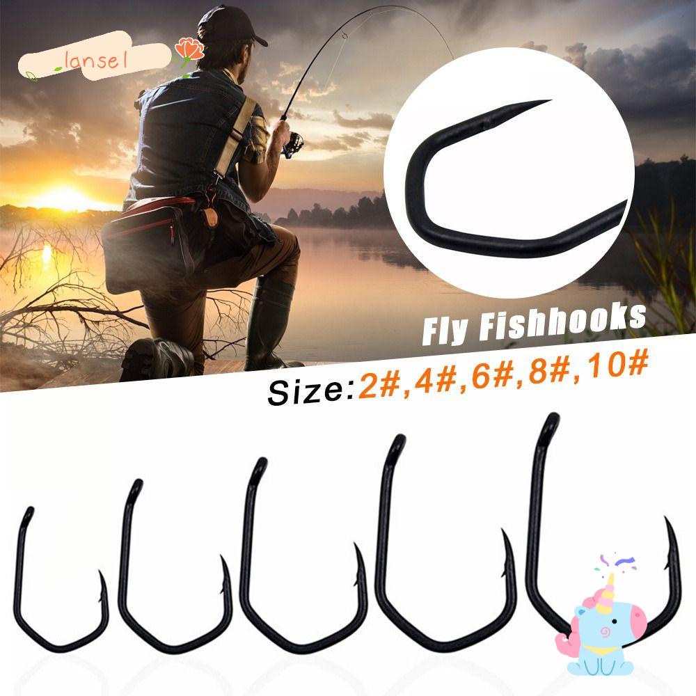 LANSEL Hộp 50 Lưỡi Câu Cá Bằng Thép Các Bon