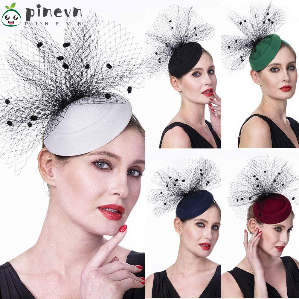 PINEVN Mũ Beret Màu Sắc Nhã Nhặn Phối Lưới Phong Cách Cổ Điển Thời Trang Cho Nữ