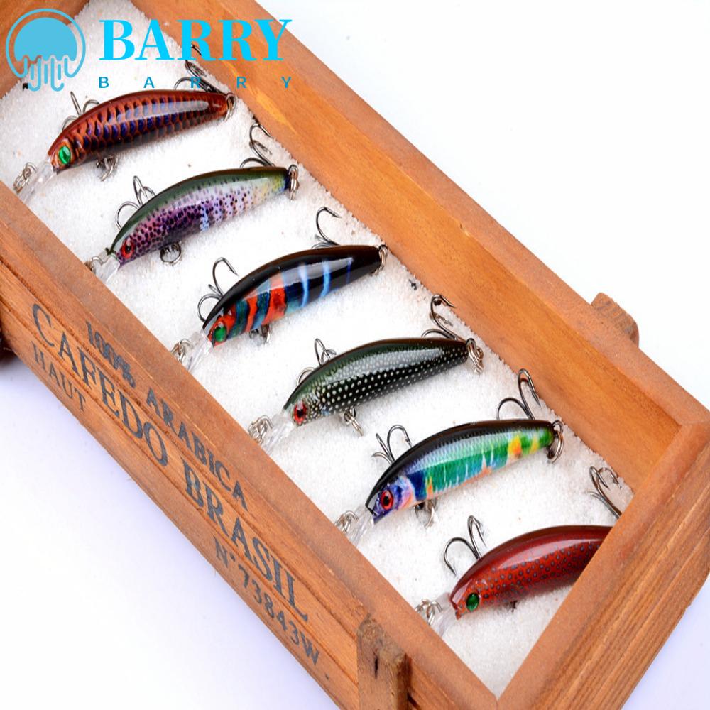 BARRY Mồi Câu Cá Giả Bằng Nhựa Cứng 6.7cm Mắt 3D