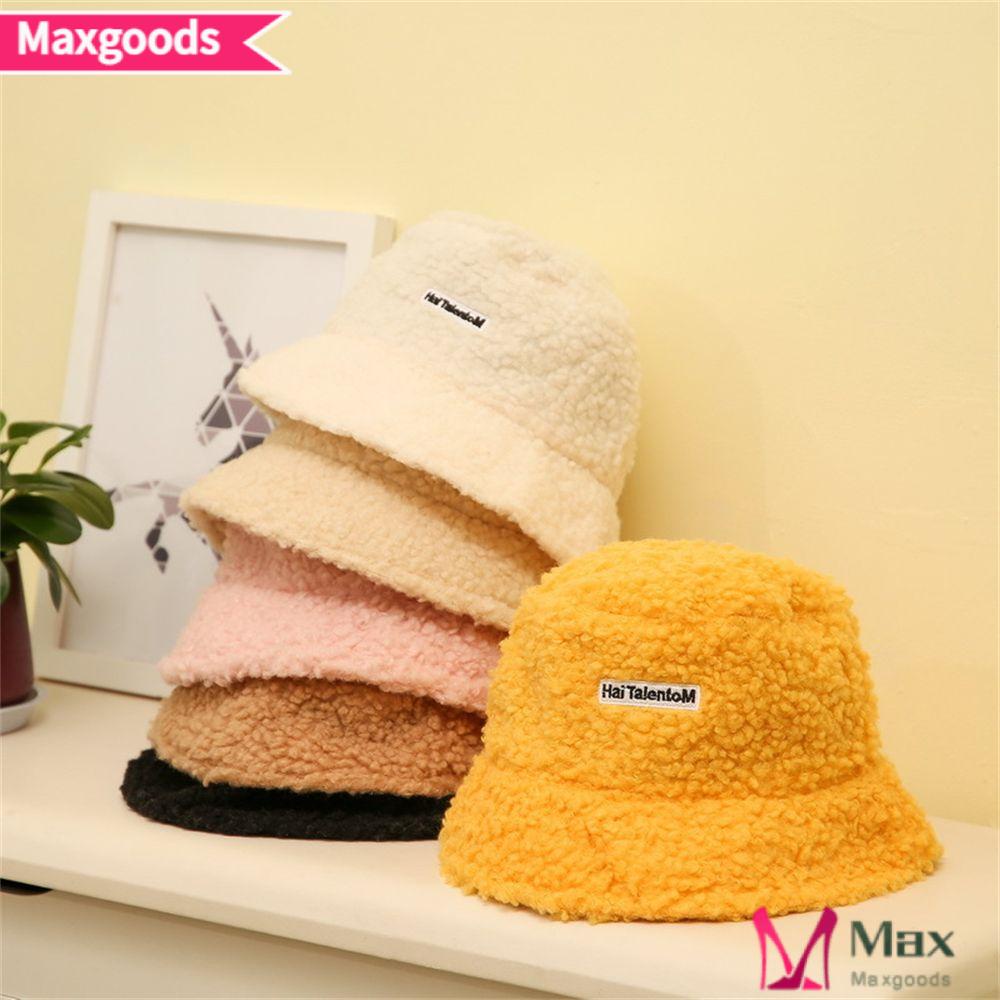 MAXG Mũ Bucket Len Thời Trang Thu Đông Xinh Xắn Cho Nữ