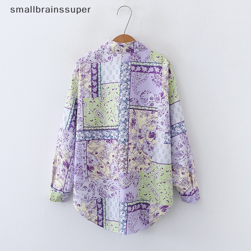 Áo Sơ Mi Dài Tay Dáng Rộng In Họa Tiết Hoa Thời Trang Mùa Hè Cho Nữ