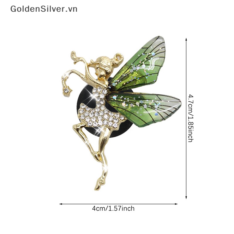 Kẹp Hình Bướm / Chuồn Chuồn Đính Đá Lấp Lánh Trang Trí Lỗ Thông Khí Xe Hơi