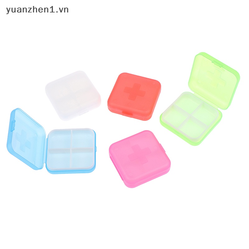1 Hộp Đựng Thuốc Mini 4 Ngăn Tiện Lợi