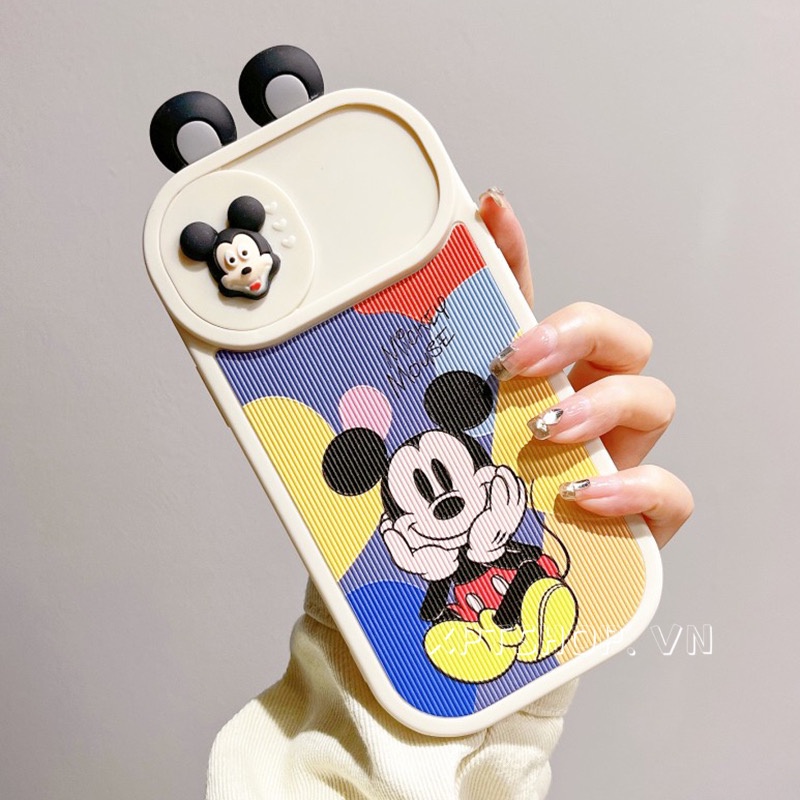 Ốp Điện Thoại Da Mềm Chống Sốc In Hình Chuột Mickey Cho Iphone 14 13 12 11 Pro Max
