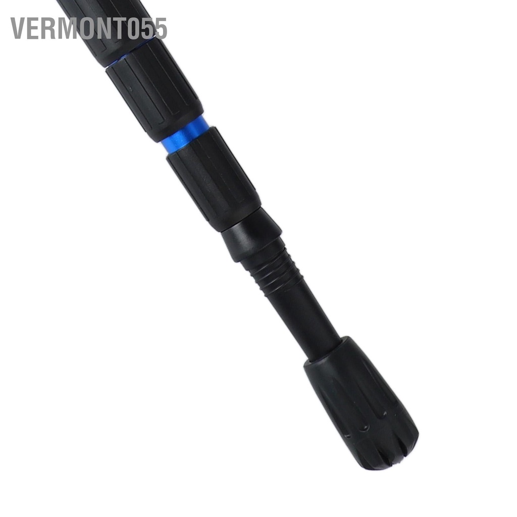 Vermont055 2 Gậy Có Thể Thu Vào 4 Phần Tay Cầm Cong Hợp Kim Nhôm Leo Núi Cho Đi Bộ Đường Dài Màu Xanh