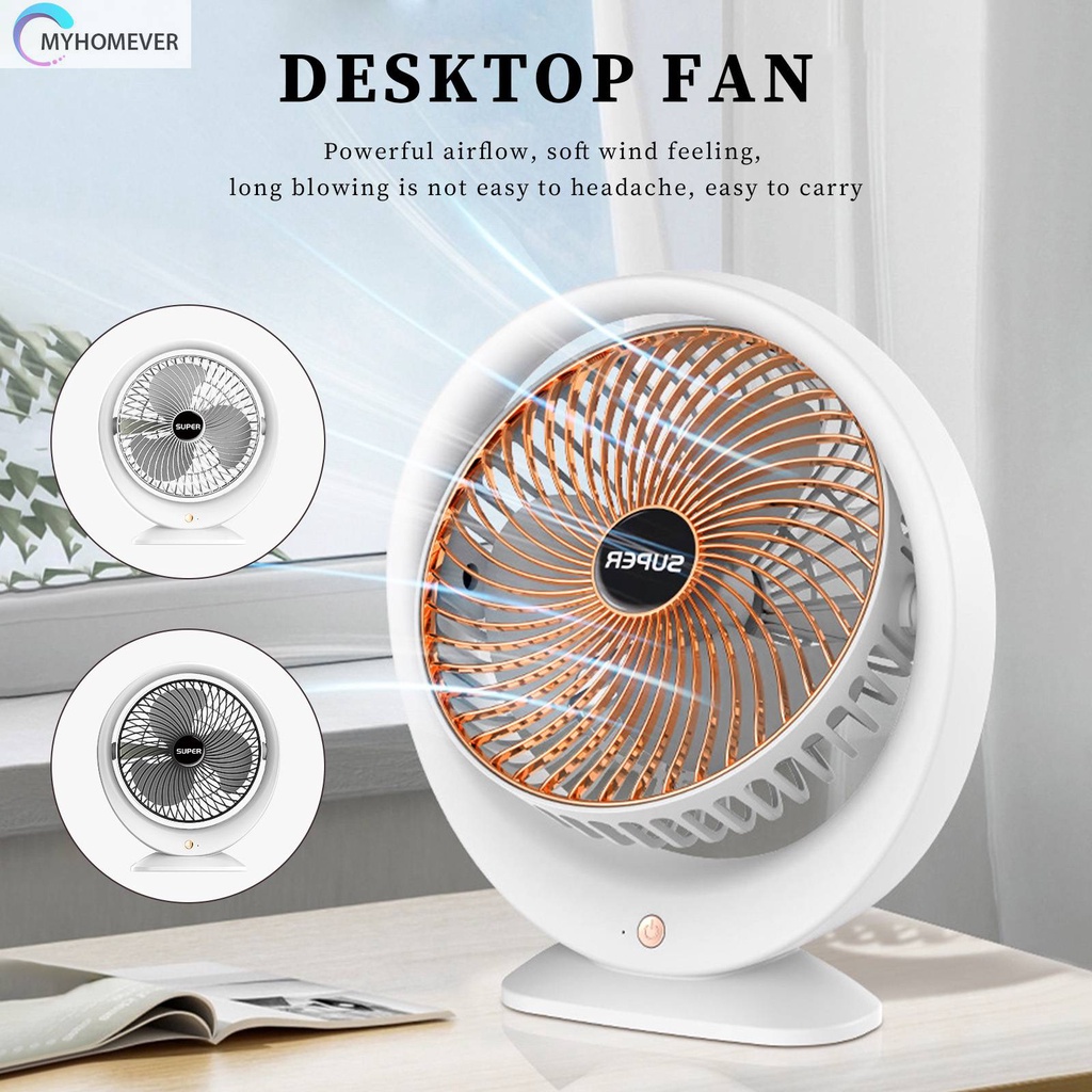 Quạt USB Mini Để Bàn Xoay 180 Độ 1200mAh 5V 4.5W Tiện Dụng Cho Gia Đình