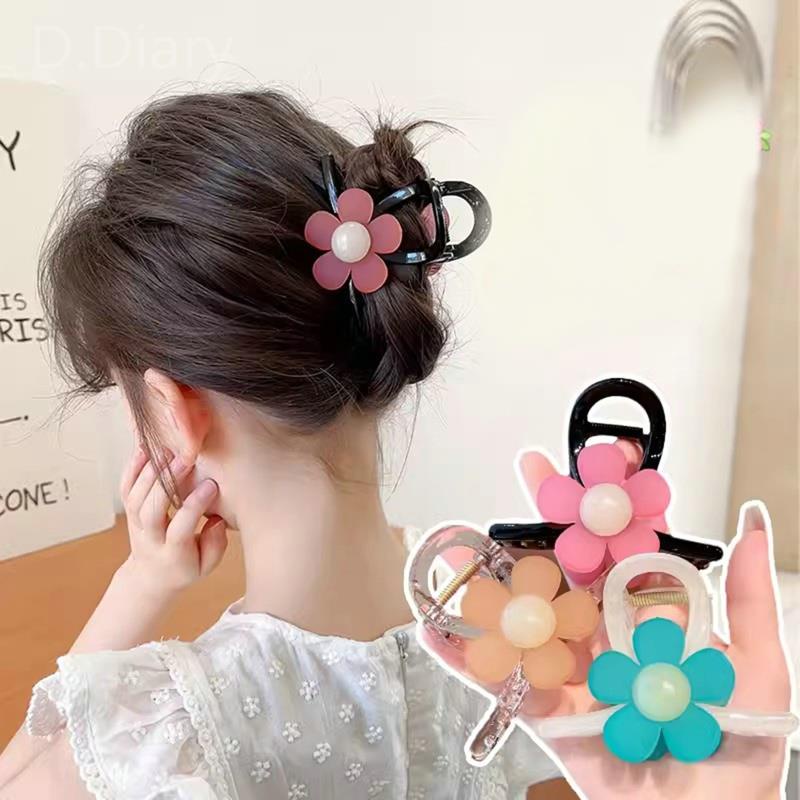 Kẹp Tóc Hình Hoa Màu Nhám Phong Cách Hàn Quốc Thời Trang Cho Nữ