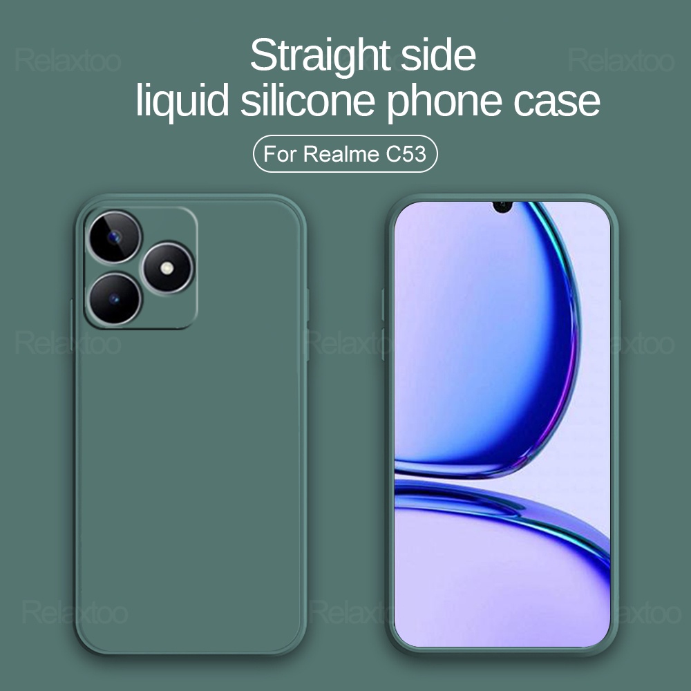 Ốp Điện Thoại Silicon Dẻo Vuông Bảo Vệ Camera Cho Realme C53 Realme C53 Raelme Realmy C53
