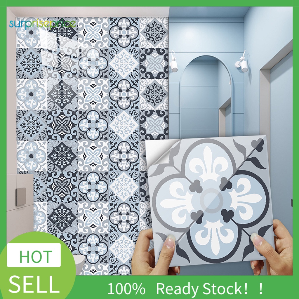Bộ 10 Miếng Dán Tường Tự Dính Chống Nước Chống Ẩm Chống Dầu Chịu Nhiệt Độ Cứng Cao Trang Trí Nhà Cửa