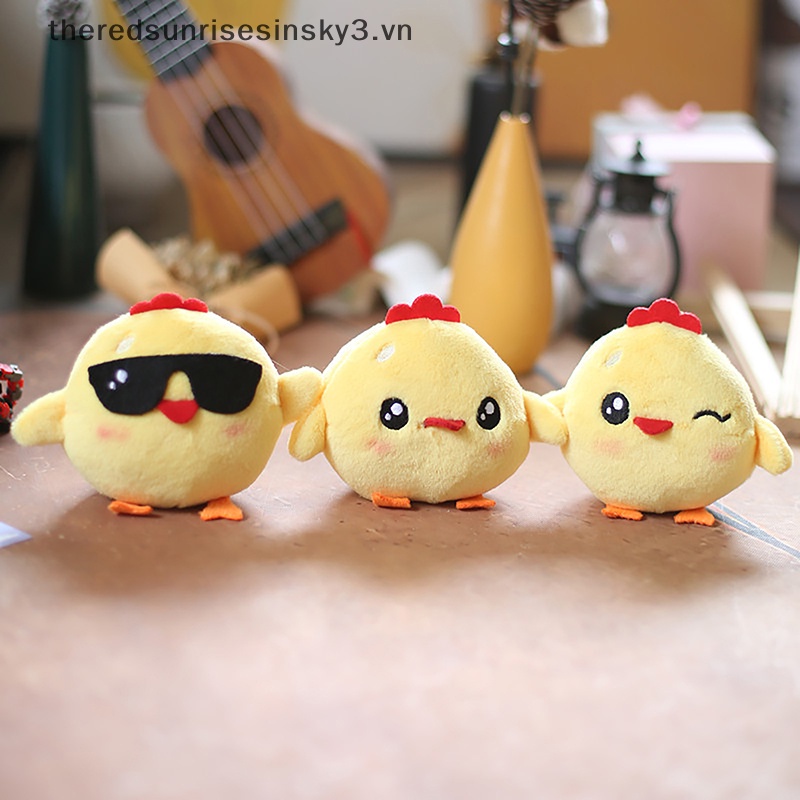 Móc Khóa Hình Gà Nhồi Bông 11CM Dễ Thương