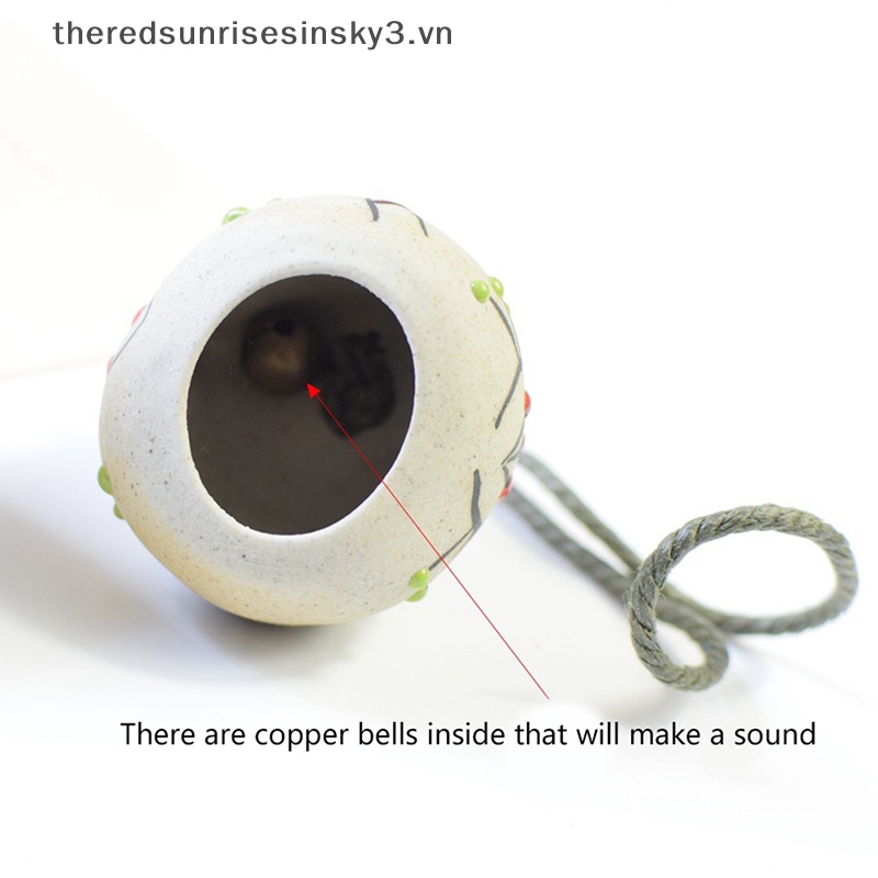 Chuông Gió Bằng Gốm Hình Mèo May Mắn Sáng Tạo Trang Trí Nội Thất