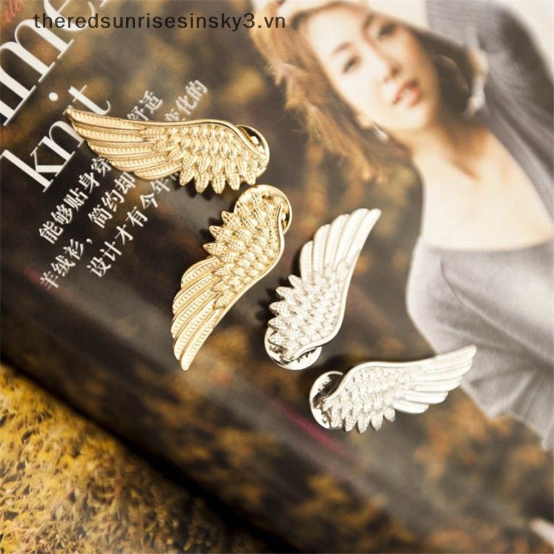 Set 2 Ghim Cài Áo Hình Đôi Cánh Thời Trang Cho Nữ
