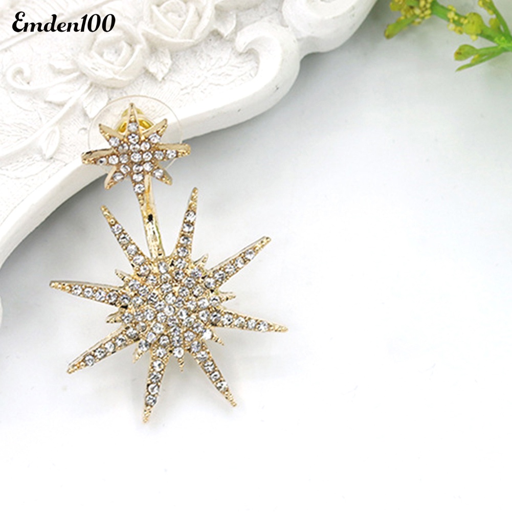 1 Bông Tai Đính Đá Thời Trang Nữ Tính